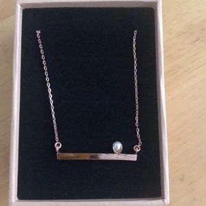 NWT Bing Bang rose gold bar necklace
